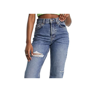 Jeans Vintage Topshop Brixton Blu Medio Taglia 30x28 Lavabili Strappati Stile Dad - Product Image 2