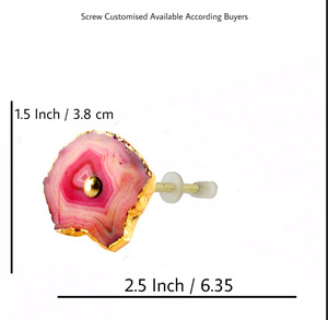 Perilla de armario rosa de ágata genuina de lujo, estilo de diseño Industrial para armarios de cocina, tocador y muebles de dormitorio, tiradores de cajón - Product Image 3
