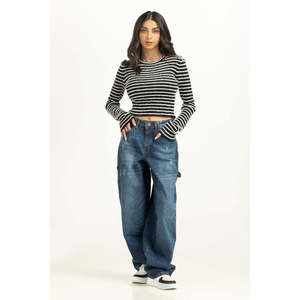 Suéter de Punto Casual de Alta Calidad para Mujer, Invierno WM-SWT-TP-WS24-038, Tejido de Canalé con Decoración de Patrones - Product Image 4