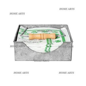 Servilletero galvanizado hecho a mano, diseño clásico, de color gris servilletero, soporte de pañuelos para proveedor mayorista - Product Image 3