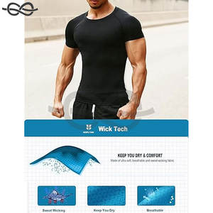 Maillot de corps athlétique à manches longues et courtes pour hommes Performance Gear T Shirt Sports Surf Natation Activités de plein air - Product Image 3
