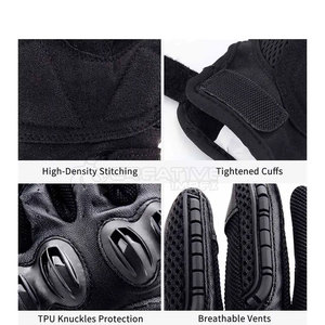 Guantes de cuero para motociclista con pantalla táctil, antideslizantes, a prueba de viento, para deportes al aire libre, disponibles en Pakistán - Product Image 3