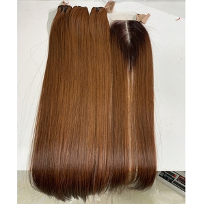 Mèches naturelles vietnamiennes 22 pouces-Ombre Orange foncé-Mèches lisses Vente en gros Havinahair - Product Image 2