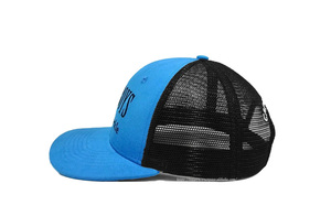 Sombreros de camionero estructurados de alta calidad azul de moda 6 paneles gorras deportivas de perfil alto sombreros con logotipo bordado personalizado hechos en Vietnam - Product Image 3