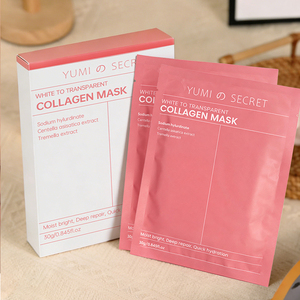 Vente en Gros OEM, Lot de Masques en Feuille de Cristal Hydrogel au Collagène et Vitamine C Hydratants de 30g pour Visage et Corps, Spécialement Conçus pour Femmes à Peau Sensible - Product Image 1