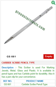 GS 661 Outil de gravure en acier de type crayon en carbure pour les travaux de bijouterie et de bijouterie - Product Image 2