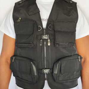 Gilets pour hommes personnalisés utilitaire reporter multi-poches pêche hommes couleur unie photographe travail uniforme sécurité Cargo gilet 2025 - Product Image 6