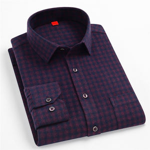 Vente chaude Tissu Doux À Manches Longues Col Rabattu Et Poche Chemise À Carreaux ODM & OEM Vente En Gros Camisa a Cuadros Loisirs Homme Chemise - Product Image 6