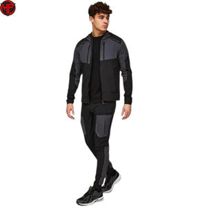 Ensemble de survêtement en nylon personnalisé, veste coupe-vent et pantalon de jogging en polyester surdimensionné, ensemble de survêtement zippé pour homme - Product Image 1
