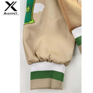 Chaqueta Varsity de Béisbol de Lujo al por Mayor para Hombre y Mujer, Estilo Urbano, Cuello en V, Bordada, de Lona, Resistente al Viento, Transpirable y Personalizable - Product Image 4