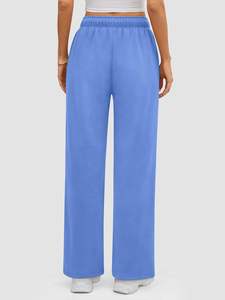 Pantalon de survêtement en éponge française surdimensionné pour femme, pantalon de survêtement ample à jambe droite, vêtements de sport, pantalon extensible pour femme - Product Image 2