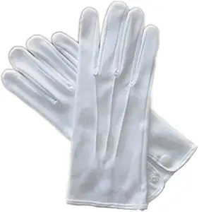 高品质白色内手套正式制服仪式游行手套清洁使用棉手套