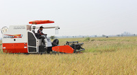 Moissonneuse-batteuse Kubota DC 105X d'occasion, machine à récolter le riz, haute capacité, équipement agricole durable