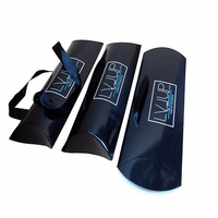 Boîtes en carton personnalisées vertes pour extensions de cheveux, perruques, emballages de coussins, vêtements de haute couture, avec poignée en satin pour cadeaux