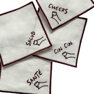 Serviettes et napperons en lin/coton d'usine directe de qualité supérieure serviette brodée à bord festonné pour les fêtes de mariage - Product Image 3