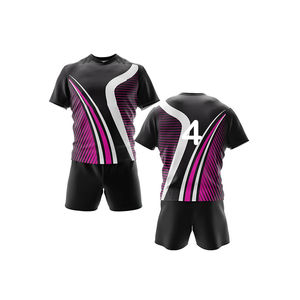 Venta al por mayor Diseña tu Propio Logotipo Pantalones Cortos Mangas Rugby Uniforme Venta Caliente Cómodo Rugby Uniforme Para Unisex Deportes al por mayor - Product Image 3