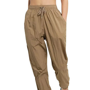 Factory Wholesale Custom Logo Printed Women's <b>Track</b> Pants 2023 Latest Design Canvas Fabric Winter Flat Front Style - Product Image 1