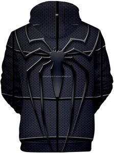 เสื้อสวมหัวมีฮู้ดสำหรับผู้ชายผ้าโพลีเอสเตอร์ฟอกสี3D พิมพ์ลายอนิเมะทรงโอเวอร์ไซส์ OEM สั่งผลิตโลโก้ - Product Image 6