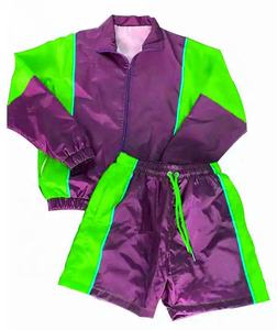 Ensemble coupe-vent d'été tricoté respirant avec sweat à capuche court et survêtement pour homme – Style urbain personnalisable pour l'entraînement - Product Image 6