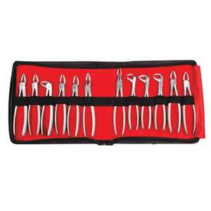 Ensemble de 10 pinces d'extraction dentaire manuelles professionnelles, mâchoires dentelées, acier inoxydable, certifié CE, instruments chirurgicaux bucco-dentaires - Product Image 5