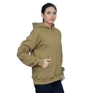US Local Stock Camel Hoodie pour Femmes Coton Polaire Pull à Capuche Casual Fit Streetwear Prêt à Expédier Pas de Tarif Livraison Rapide - Product Image 4