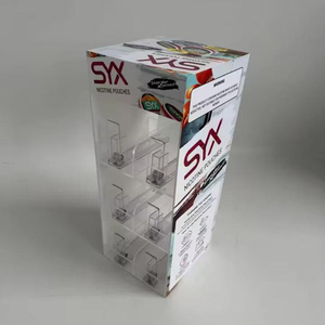 SYX Nicotine Pouches Display Rack 3-Tier Vertical Plastic <b>Stand</b> Freestanding Pre-Assembled Modern Style - Product Image 3