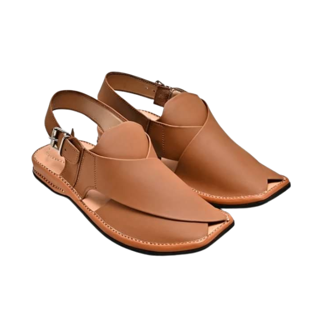 High Quality Leather Made Men Casual Shoes Sandals Pakistan Made  Traditional Kheri Flat Sandals Anti-Slippery Comfortable
