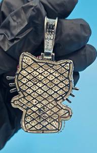 จี้เพชรโมอิสซาไนต์ VVS สุดฮิต สไตล์ฮิปฮอป ลายเฮลโลคิตตี้ ประดับเพชรเต็มวง ดีไซน์ฮิปฮอปสำหรับผู้หญิง ราคาประหยัด - Product Image 5