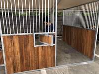 Seepoem 3.5*3.5m Pratique Amovible Cheval Stable 11.48 * 11.48ft Métal Galvanisé avec Panneau De Contreplaqué 3.5*3.5m Horse Box