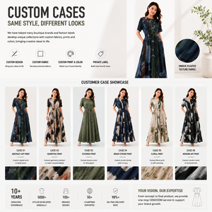 Robe plissée sur mesure, fabricant de vêtements pour femmes OEM, fournisseur de <span class=keywords><strong>robes</strong></span> à marque privée pour les marques de boutiques, production en petites séries - Product Image 4