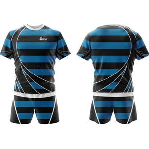 100% poliéster secado rápido Unisex Rugby Jersey conjuntos sublimación personalizada camisas largas transpirables pantalones cortos hombres Rugby uniforme venta - Product Image 3