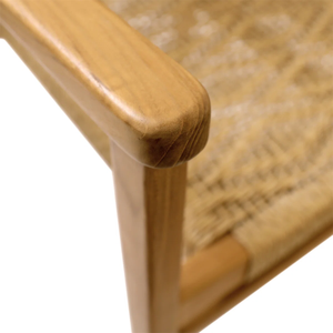 Silla de comedor de madera maciza de diseño antiguo para el hogar, Hotel, Villa, Bar, muebles de restaurante de alta calidad con cordón de papel trenzado doble - Product Image 5