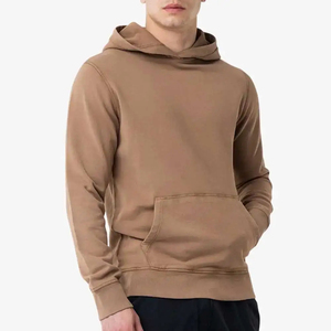 Sudadera con Capucha Unisex Color Granate Sólido para Invierno, Corte Regular, Felpa de Algodón, Casual, con Bolsillo Tipo Canguro 2026 - Product Image 4