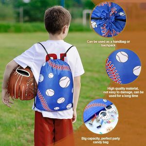 Top Quality Baseball Unisex Drawstring Backpack <b>Bag</b> Sport Gym <b>Travel</b> Swim - Product Image 5
