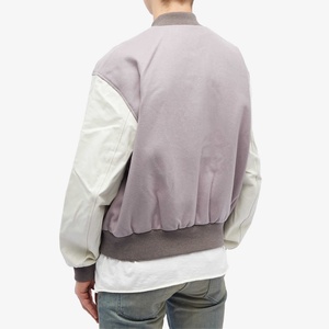 เสื้อแจ็กเก็ตทีมเบสบอลของผู้ชายเสื้อแจ็กเก็ตทีมโรงเรียนปักลายด้วยกำมะหยี่ - Product Image 6