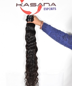 Extensions de cheveux du temple indien Remy 100% non transformés du fabricant Kinky Straight Natural Wave Pas cher Cuticule Aligné Double Trame - Product Image 5
