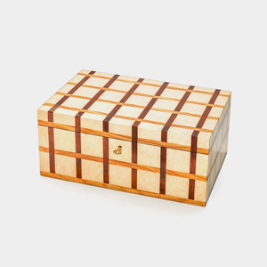 Caja de Madera y Caja con Incrustaciones de Resina, Empaque de Almacenamiento de Joyería Impreso de Lujo, Collar Único - Product Image 2