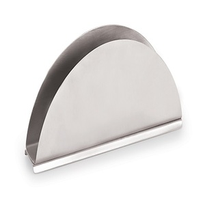 Porte-serviettes moderne en acier inoxydable en forme de D, finition mate, écologique, compatible lave-vaisselle, résistant à la rouille, support de serviettes de table - Product Image 2