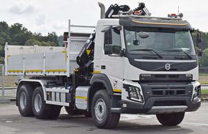 Camion benne VOL-VO FMX 460 6X4 neuf/occasion avec grue Atlas 172.3E de 5,40 m, moteur diesel, caméra de recul, capacité 30-40T - Product Image 4