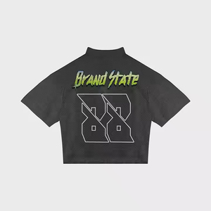 เสื้อยืดผู้ชายแนวสตรีทเสื้อกีฬาฮิปฮอปอเมริกันเสื้อยืดอเมริกันโลโก้ออกแบบได้ตามต้องการ - Product Image 6