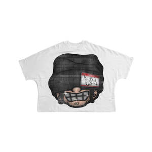 Personalizado 100% algodón verano Streetwear hombres calle pantalla impresión de gran tamaño Boxy cuatro patrón camiseta - Product Image 4