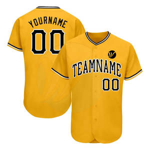 Jersey de béisbol de tela de poliéster 100%, ropa deportiva transpirable de talla grande para jugadores de béisbol, novedad - Product Image 1