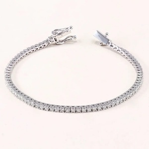 Pulseras de diamantes de corte redondo 925 para mujer para ocasiones de fiesta y regalo de boda para ella - Product Image 5