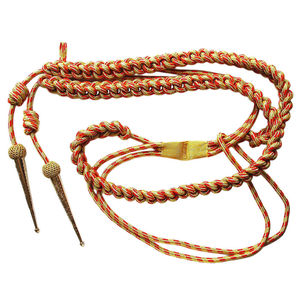 Aiguillette de cérémonie à 2 pointes, fil de bullion, couleurs personnalisées, logo, sans sangle, taille personnalisée, uniforme, équipement de défense personnelle - Product Image 1