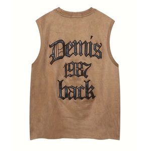 High Quality Men's Casual Custom Color Workout Tank <b>Top</b> Quick Dry Cotton Bamboo Fiber Gym Fitness Clothing Breathable Muscle - Product Image 2