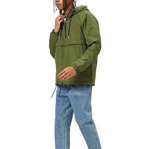 Veste coupe-vent en toile avec logo sur le devant, fermeture éclair intégrale, veste d'hiver de haute qualité pour homme, coupe-vent, séchage rapide et respirante - Product Image 6