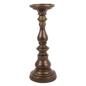 Candelero de madera y metal en espiral con excelente mano de obra para una decoración elegante y fabulosa para el hogar y la villa - Product Image 3
