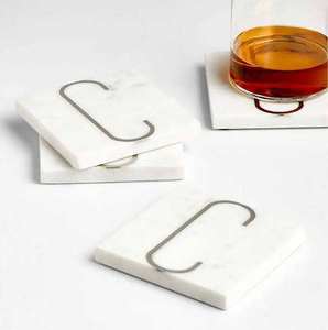 Modern Classic Style Bone Inlay 4 Piece Coaster Set High Quality Handmade Wooden Mats <b>Pads</b> Custom Logo for Tea <b>Coffee</b> - Product Image 1