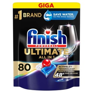 Finish Powerball Ultimate todo en 1 tabletas regulares para lavavajillas 80 piezas - Product Image 3