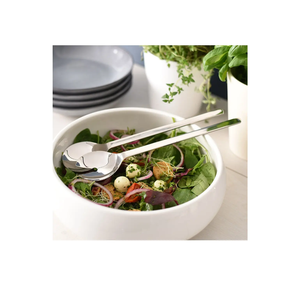 ชิ้นส่วนดีไซน์เซิร์ฟเวอร์สลัดสแตนเลสมีด้ามจับแบบหล่อเหล็กมิเรอร์ - Product Image 1